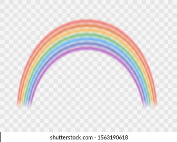 Rainbow. Transparent, color. Vector design element. Isolated background.