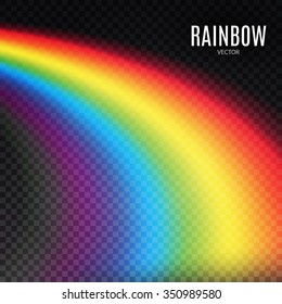 Rainbow Transparent Design.  Vector illustration