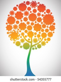Rainbow Tree Stock Vector (Royalty Free) 54355777 | Shutterstock