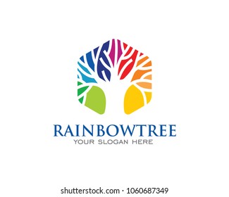 Rainbow Tree Logo Concept