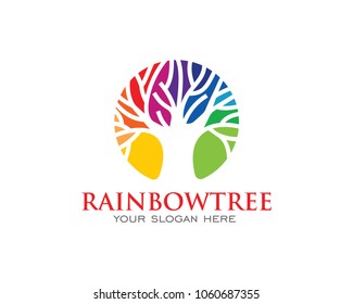 Rainbow Tree Logo Concept