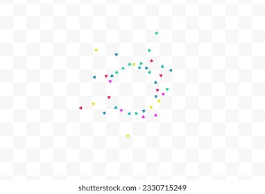 Rainbow Triangle Festival Vector Transparent Background. Invitation Confetti Card. Independence Shapes Banner. Falling Geometric Flying Pattern.