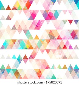 rainbow triangle seamless pattern with grunge effect