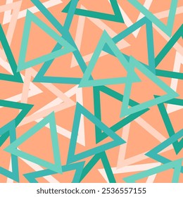 rainbow triangle seamless pattern with grunge effect illustration vetor.