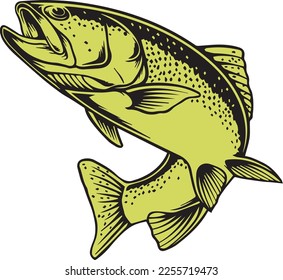 Rainbow Trout Digital Design File, Instant Download. Eps,  Ready to Cut!