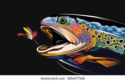 rainbow trout jumping out water