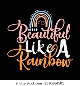 Rainbow T-shirt Design, SVG Design