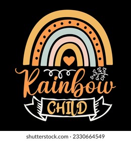 Rainbow T-shirt Design, SVG Design