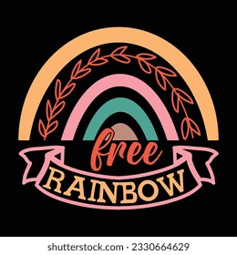 Rainbow T-shirt Design, SVG Design