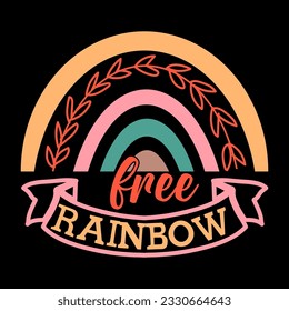 Rainbow T-shirt Design, SVG Design