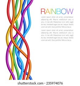 Rainbow Twisted Bright Vibrant Wares, vector illustration