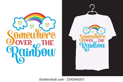 rainbow  typography SVG t-shirt design