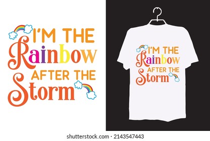 rainbow  typography SVG t-shirt design