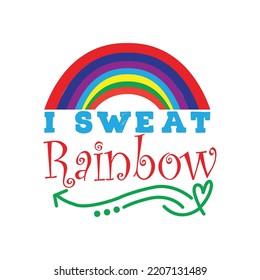 Archivo vector de diseño de camiseta de tipografía arcoiris