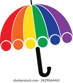 Regenbogenschirm, Regenbogenfarben, Regenbogen, Regenschirm, bunt, lebendig, fröhlich, Logo