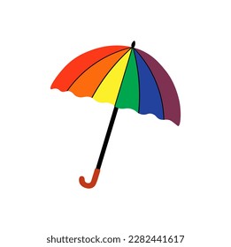 Rainbow Umbrella Pride LGBT Rights Symbol Vector Illustration