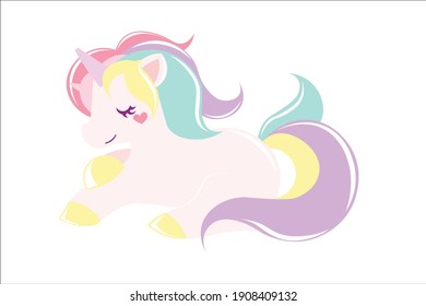 Rainbow Unicorn with Beautiful Lashes
