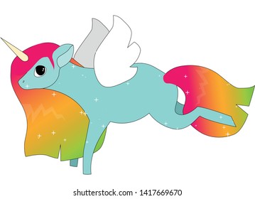 rainbow unicorn colored bright shiny