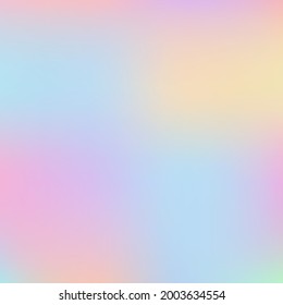Rainbow unicorn holographic background  Vector