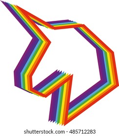 Rainbow unicorn logo