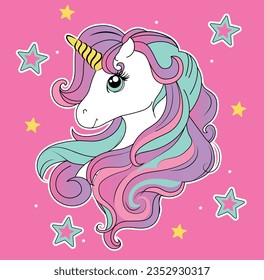 rainbow unicorn love star cute colorful