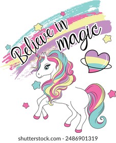 Regenbogen Einhorn Liebe Star Magic hübsch