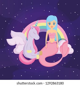 Rainbow and unicorns design