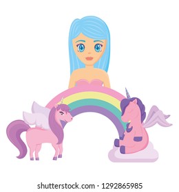 Rainbow and unicorns design
