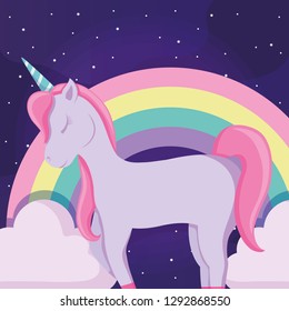 Rainbow and unicorns design