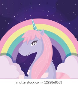 Rainbow and unicorns design