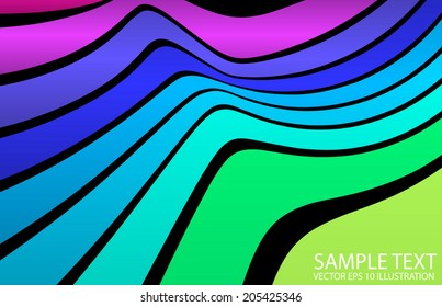 Rainbow vector abstract design illustration - Colorful vector rainbow background illustration