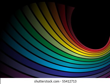 Rainbow vector  abstract lined illustration