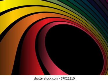 Rainbow vector  background circular illustration