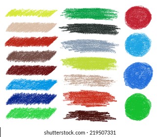Rainbow vector brush strokes collection. Vector illustration. Can use for printing and web element.