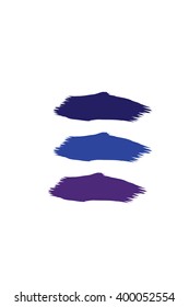 Rainbow vector brush strokes collection