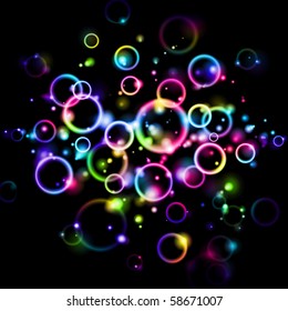 rainbow vector bubbles