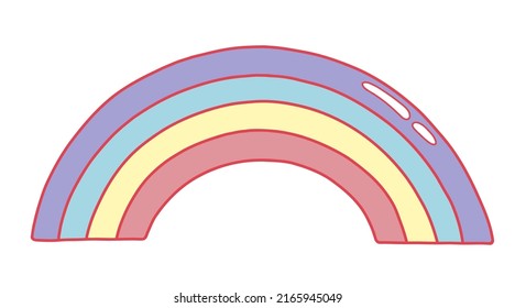 Arcoiris - imágenes prediseñadas vectoriales para vibraciones de 1970 o y2k