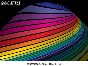 Rainbow vector color background template - Vector editable colorful background illustration