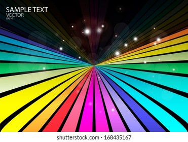 Rainbow vector color background web design template - Vector colorful stripes background illustration template