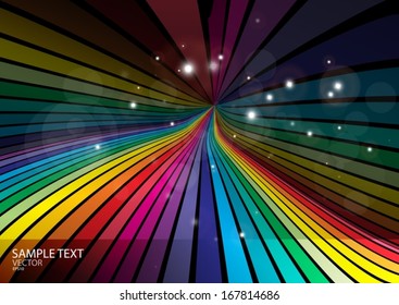 Rainbow vector color sparks background   illustration - Vector color striped background illustration