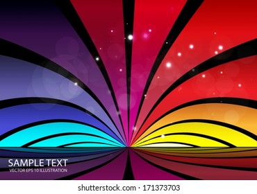 Rainbow vector color spreading  background illustration  template - Vector colorful  stripes background illustration