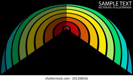 Rainbow vector colorful abstract lighted illustration - Vector abstract colorful background  template