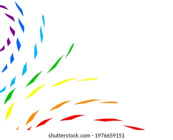 Rainbow vector colorful background on white back