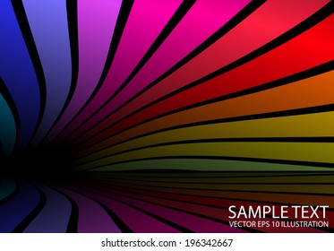 Rainbow vector colorful striped background illustration - Color vector background abstract template
