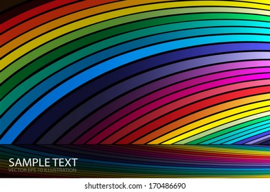 Rainbow vector design background   illustration  template - Vector design colorful  background  illustration 