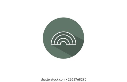 Diseño vectorial del arco iris. Plantilla moderna de diseño de iconos vectoriales