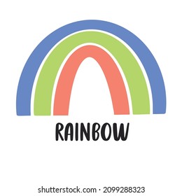 Rainbow vector design and poster design, graphic art.