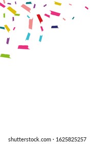 Rainbow Vector Dust Invitation. Dust Design. Confetti Vector Design. Color Christmas Backdrop.