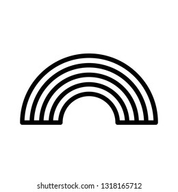 Rainbow vector, Feast of Saint Patrick line style icon