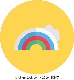 icono de color plano vectorial arco iris 